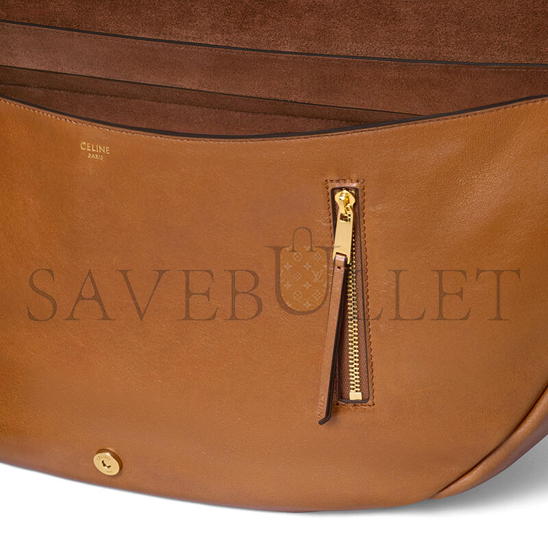 CELINE HALFMOON SOFT TRIOMPHE BAG IN SUPPLE SHINY LAMBSKIN 124142T88.GFY5 (46*19*10cm)